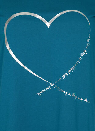 T-shirt met korte mouwen en print, Blue Coral, Packshot image number 2