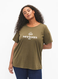 FLASH - T-shirt met motief, Ivy Green, Model