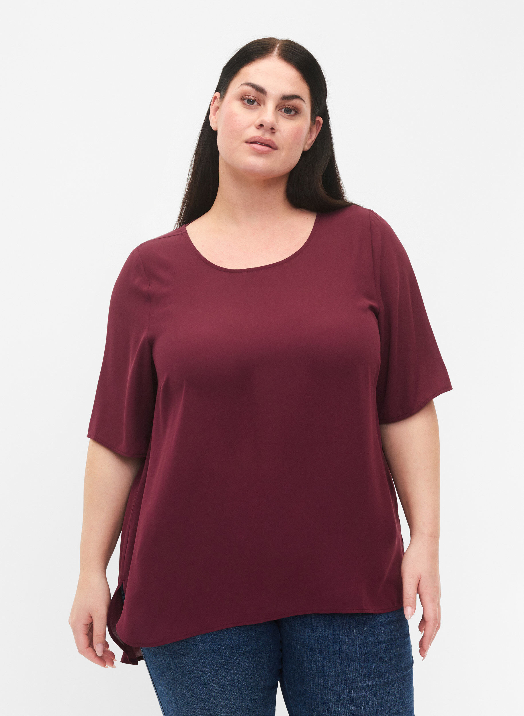 ZizziBlouse met kruis detail op de achterkant, Port Royal, Model image number 0