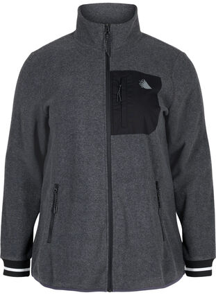 Veste de sport avec col montant et poches, Dark Grey Melange, Packshot image number 0