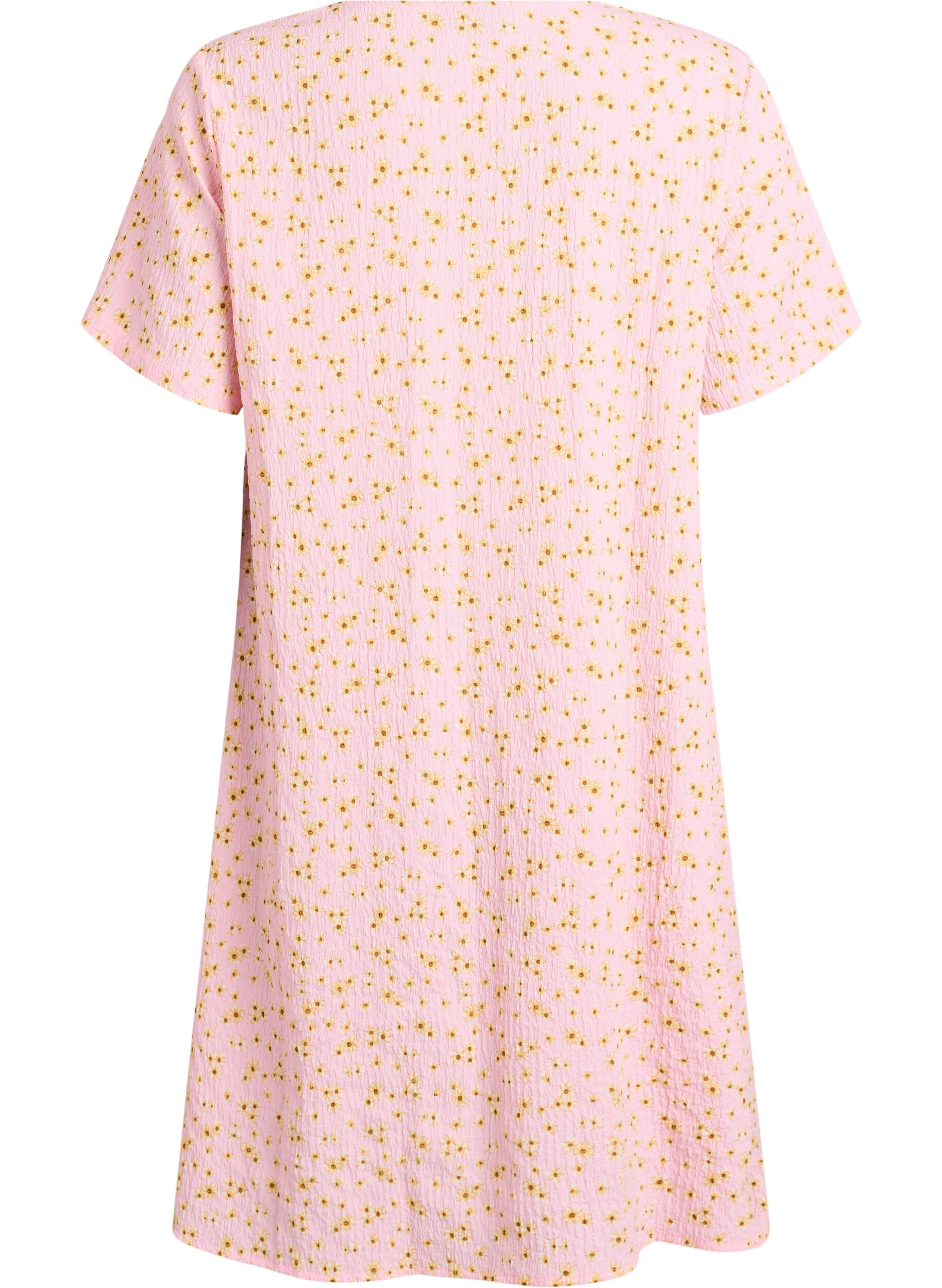 ZizziRobe &agrave; manches courtes avec col en V, Rose, Packshot image number 1