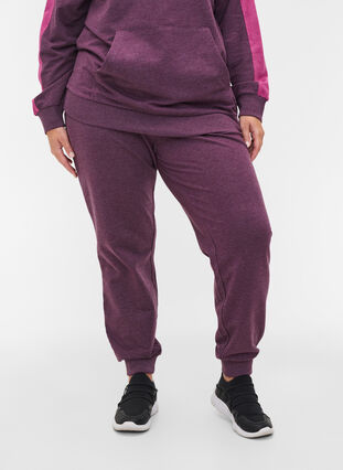 Pantalon de jogging ample avec poches, Blackberry Wine, Model image number 2