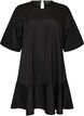 Robe courte ample avec ourlet &agrave; volants, Noir, Packshot image number 0