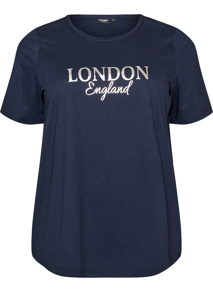 T-shirt imprim&eacute;, Bleu, Packshot image number 0