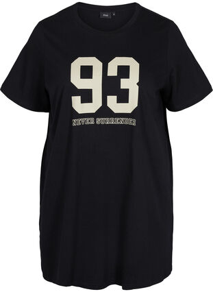 T-shirt de pyjama oversize en coton biologique, Black w. 93, Packshot image number 0