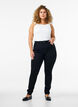Amy jeans met een hoge taille en super slanke pasvorm, Zwart, Model image number 0