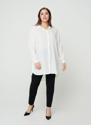 Lange blouse met naden, Snow White, Model image number 2