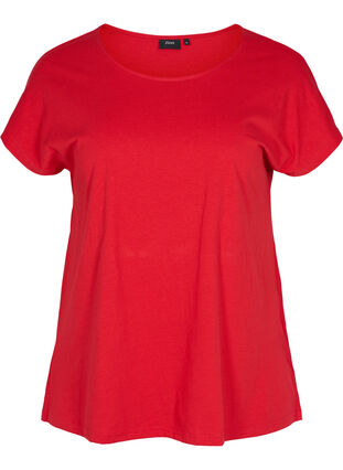 T-shirt en mélange coton, Tango Red, Packshot image number 0