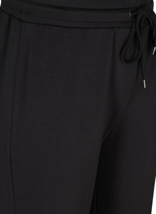 Pantalon de jogging avec largeur et cordon de serrage à la taille, Black, Packshot image number 2
