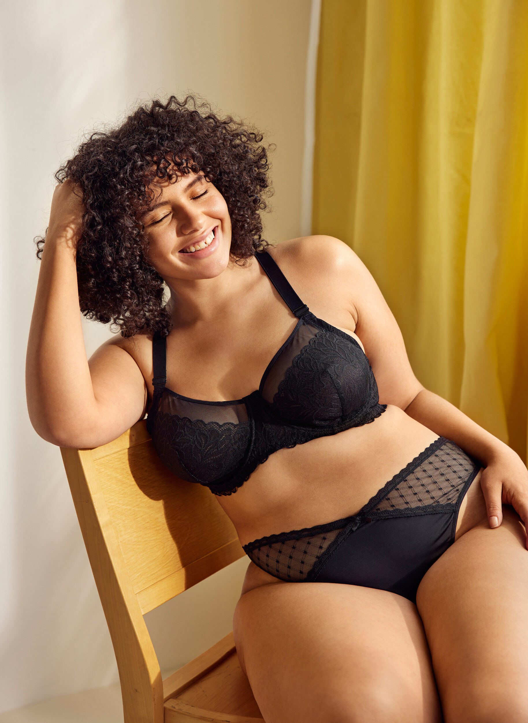 Zizzi Lot de 2 strings avec r&eacute;sille , Black, Image image number 0