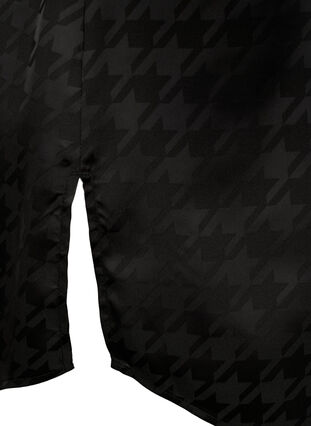 Chemise longue à motif pied-de-poule, Black, Packshot image number 3