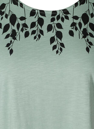 Katoenen t-shirt met print details, Chinois Green LEAF, Packshot image number 2