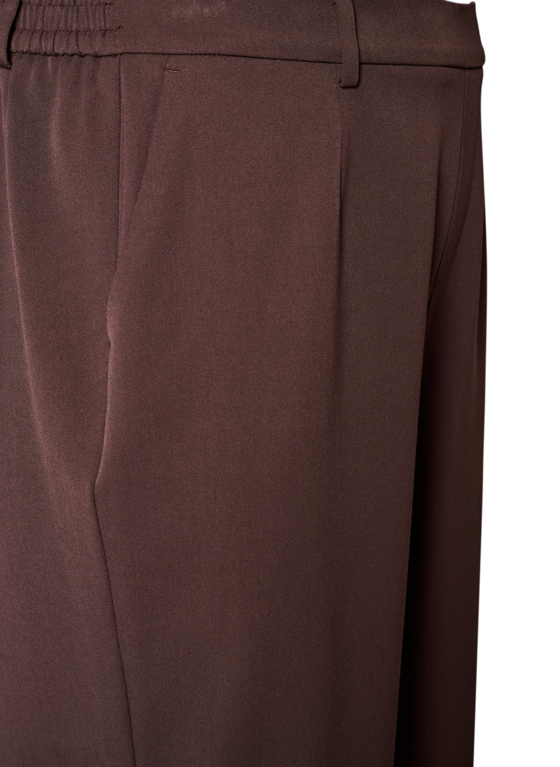 ZizziHoogtailleerde pantalon met rechte pasvorm, Bruin, Packshot image number 2