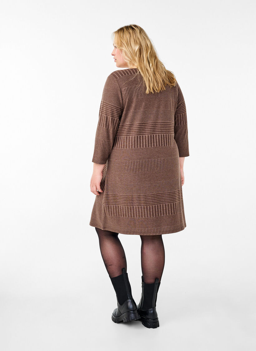 Jurk met 3/4 mouwen en strepen, Ch. Martini Mel., Model image number 1