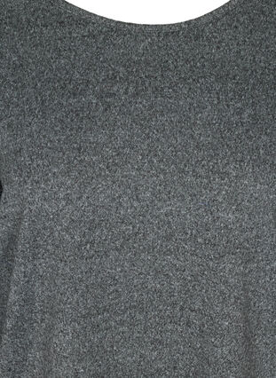 Chemisier chiné avec dos en dentelle, Dark Grey Melange, Packshot image number 2