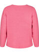 Gebreide blouse met V-hals en lange mouwen, Bubblegum Wh. Mel., Packshot image number 1