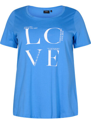 T-shirt en coton à manches courtes avec imprimé, Regatta LOVE, Packshot image number 0