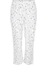 Pantalon de nuit en coton à fleurs