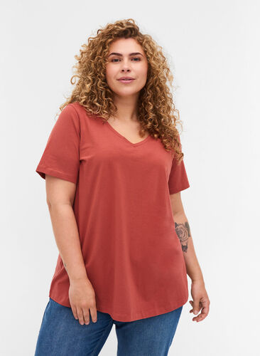 T-shirt basique, Marsala, Model image number 0