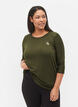 Trainingsblouse met 3/4-mouwen, Groen, Model image number 0