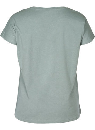 T-shirt met v-hals, Balsam Green, Packshot image number 1