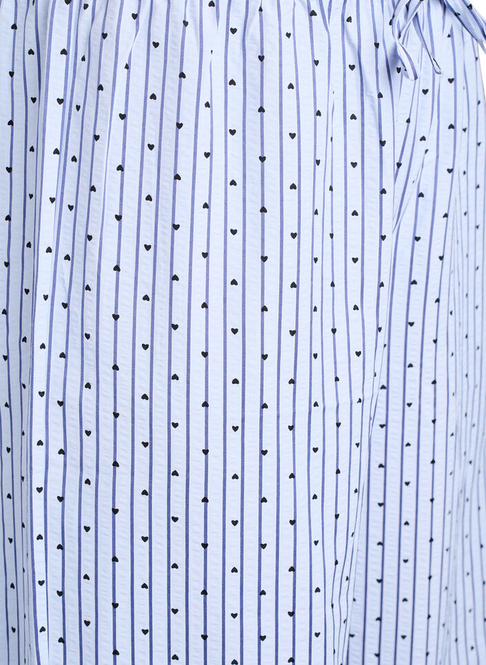 Pantalon de pyjama en seersucker ample &agrave; taille haute, Bleu Clair, Packshot image number 2