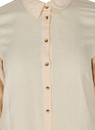 Chemise longue en coton à col classique, Mother Of Pearl, Packshot image number 3