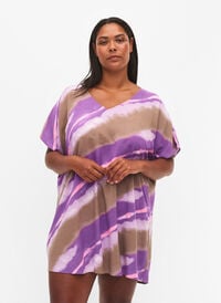 Robe de plage imprimée en viscose, Fantom Print, Model