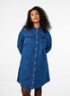 Robe en jean avec boutons, Bleu, Model image number 0