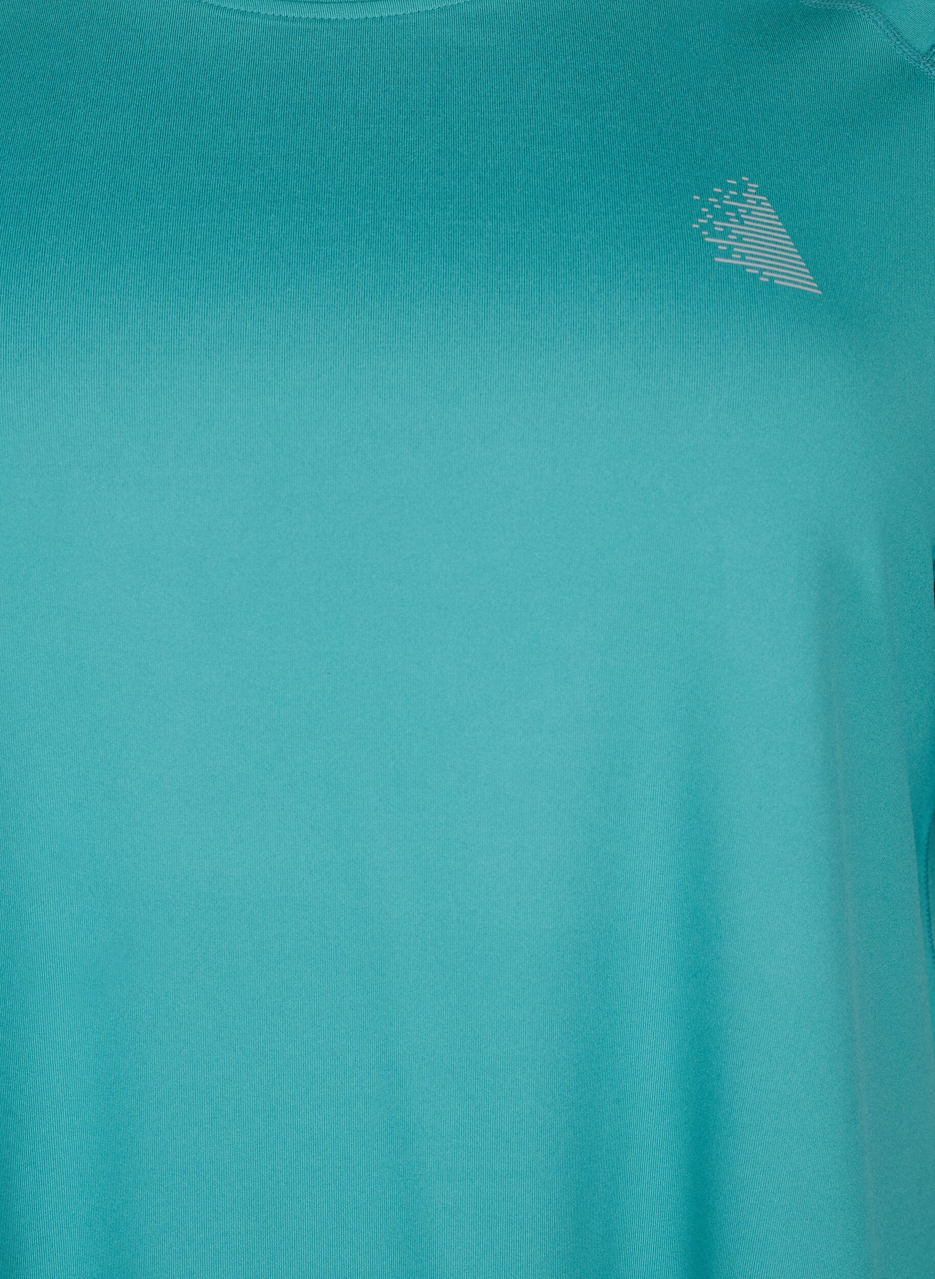 ZizziTrainings-T-shirt met korte mouwen en ronde hals, Green-Blue Slate, Packshot image number 2