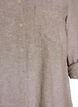 Linnen en viscose shirt met 3/4 mouwen, Bruin, Packshot image number 2