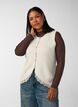 D&eacute;bardeur en maille avec bordure en dentelle, Vanille, Model image number 0