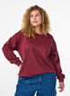Sweatshirt met geborduurd Milaan-motief, Donker Bordeaux, Model image number 0