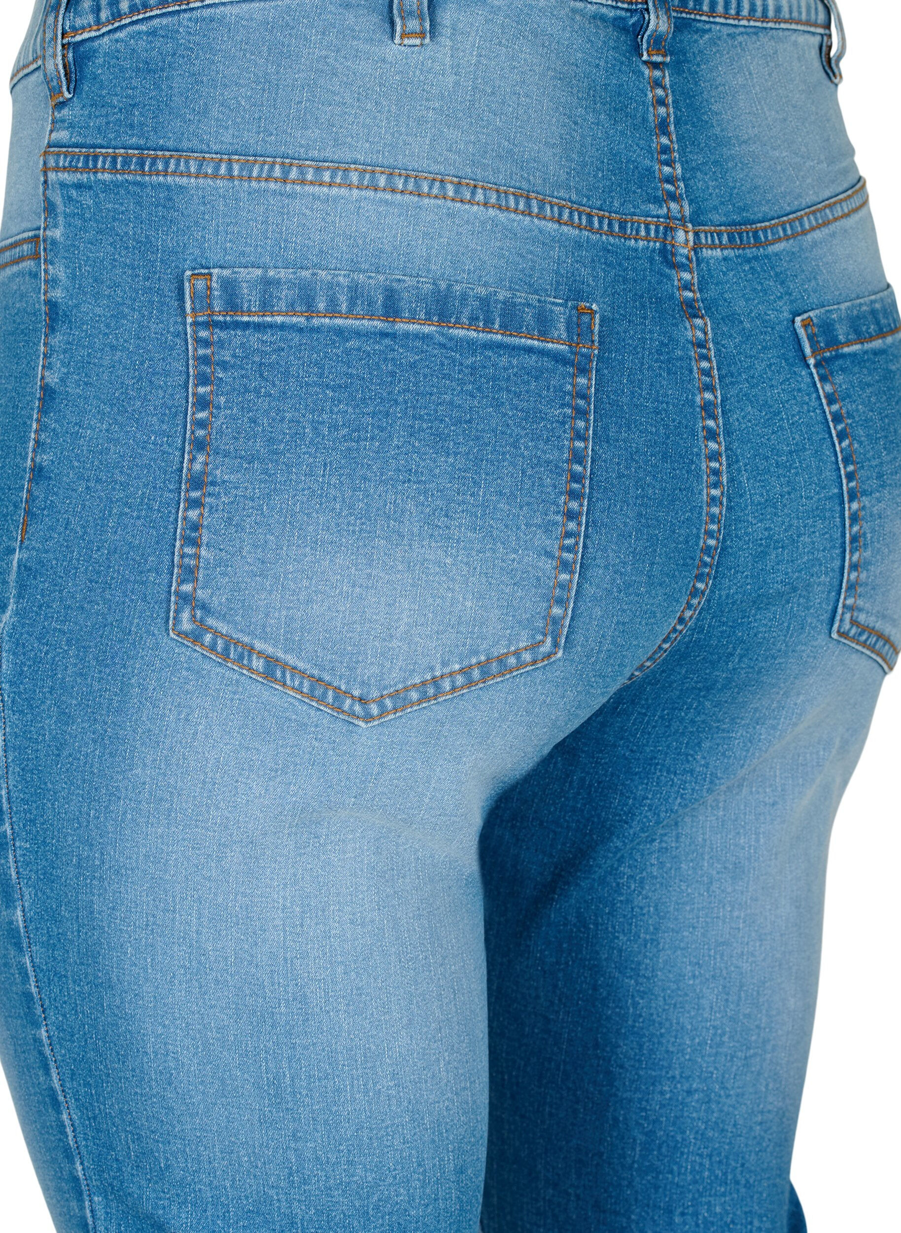 ZizziJeggings met achterzakken, Blue denim, Packshot image number 3