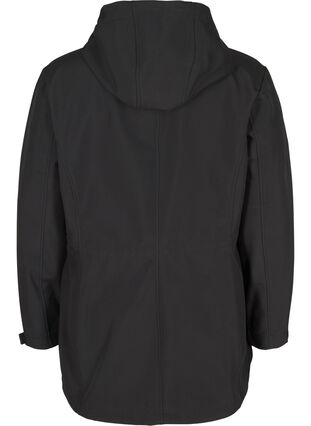 Veste softshell à capuche et taille ajustable, Black, Packshot image number 1