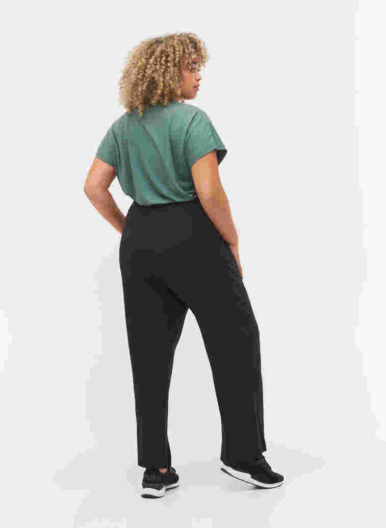 Pantalon de sport en viscose avec poches, Black, Model