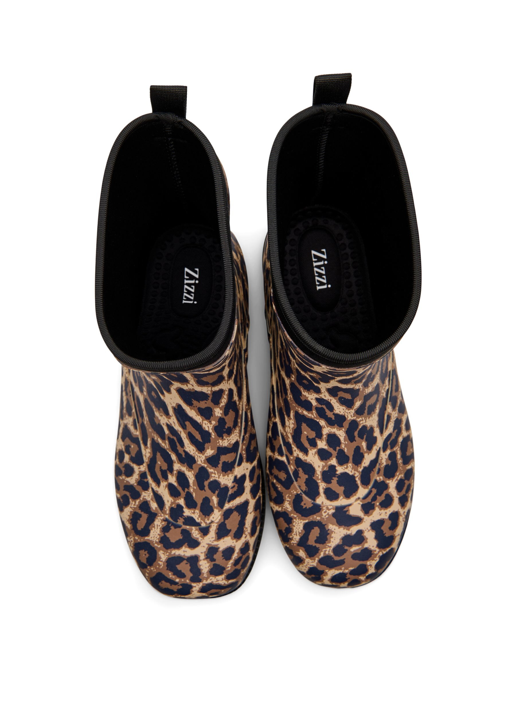 ZizziWide fit - Korte regenlaarzen met elastische neopreen schacht, Leopard AOP, Packshot image number 2