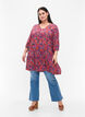 Viscose tuniek met A-lijn snit, Pink Small FL. AOP, Model image number 2
