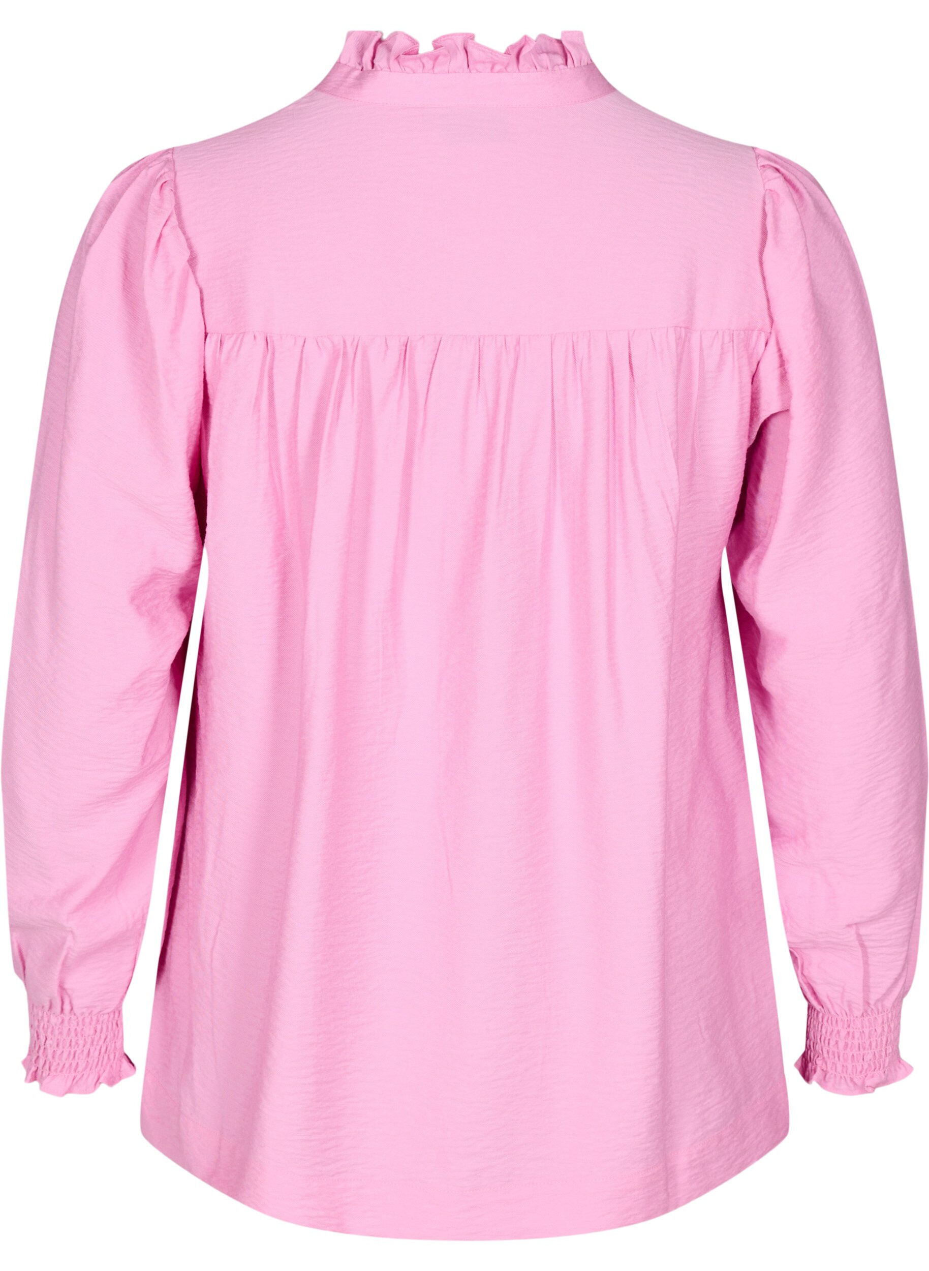 ZizziBlouse met rucheskraag, Roze, Packshot image number 1