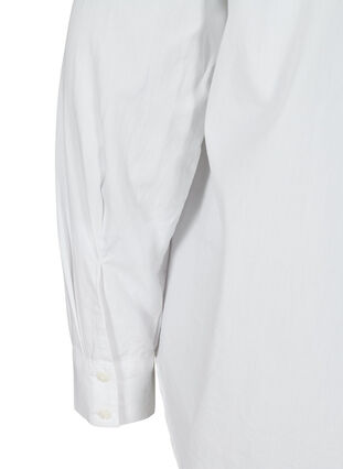 Chemise en coton bio avec col et boutons, White, Packshot image number 3