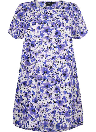 Robe à manches courtes avec imprimé, Purple Small Flower, Packshot image number 0