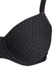Soutien-gorge rembourr&eacute; en microfibre &agrave; carreaux, Noir, Packshot image number 2