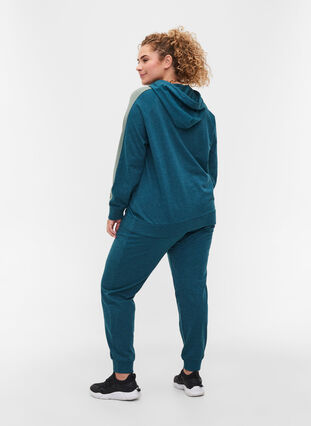 Pantalon de jogging ample avec poches, Deep Teal, Model image number 1