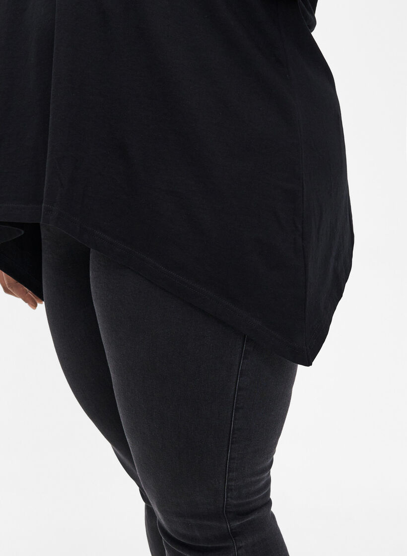 Katoenen T-shirt met korte mouwen, Black W. Sun, Model image number 2