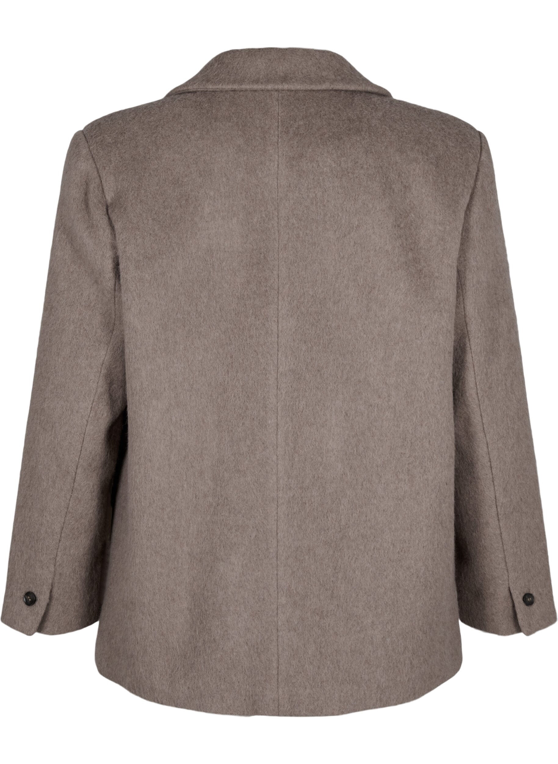 ZizziWollen blazer met geborstelde textuur, Grijs, Packshot image number 1