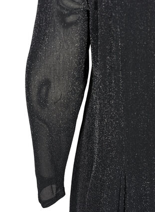 Robe scintillante à manches longues, Black, Packshot image number 3