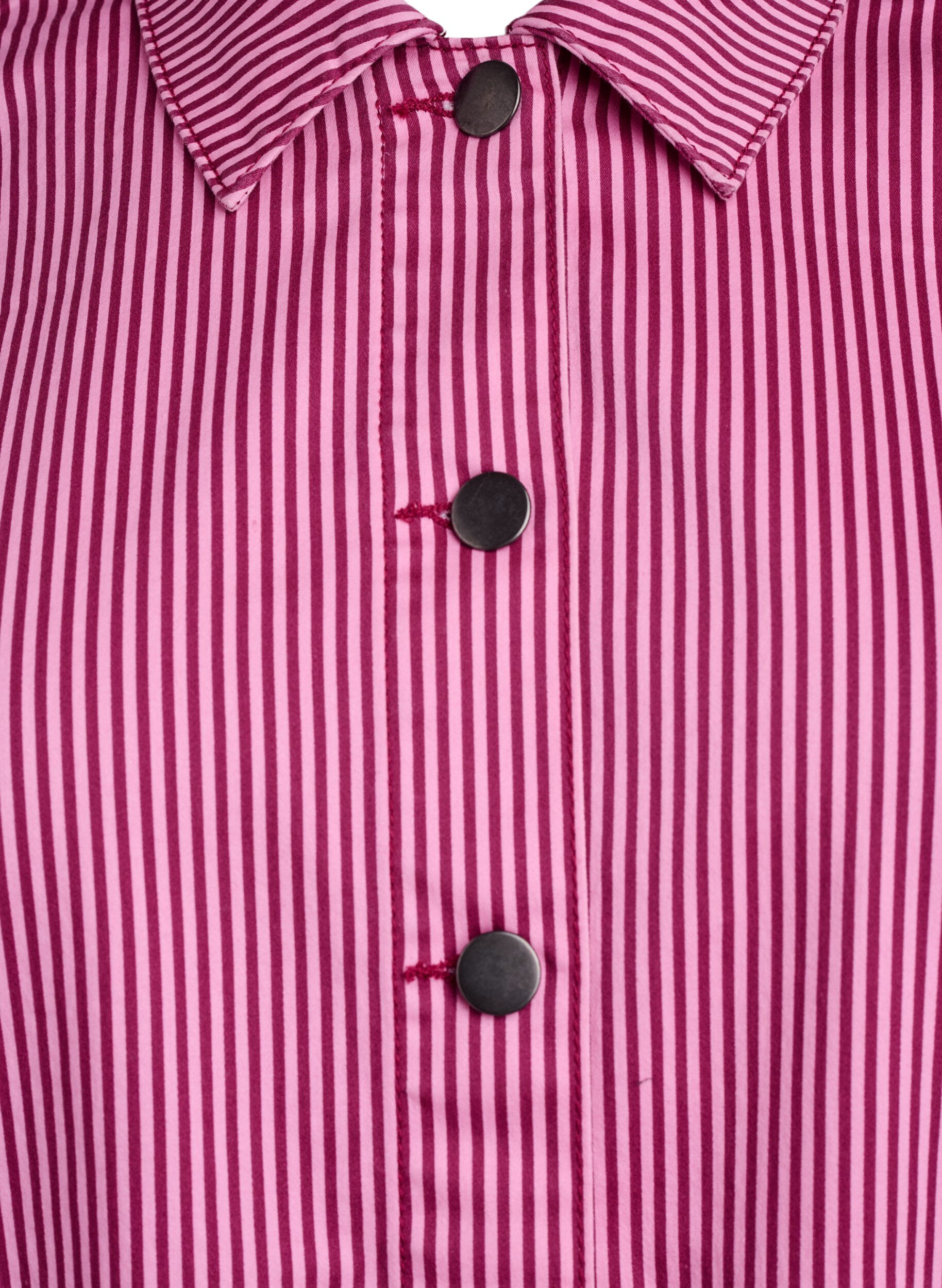 ZizziGestreept shirt met zakken, Rood, Packshot image number 2