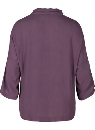 Viscose blouse met 3/4 mouwen, Vintage Violet, Packshot image number 1