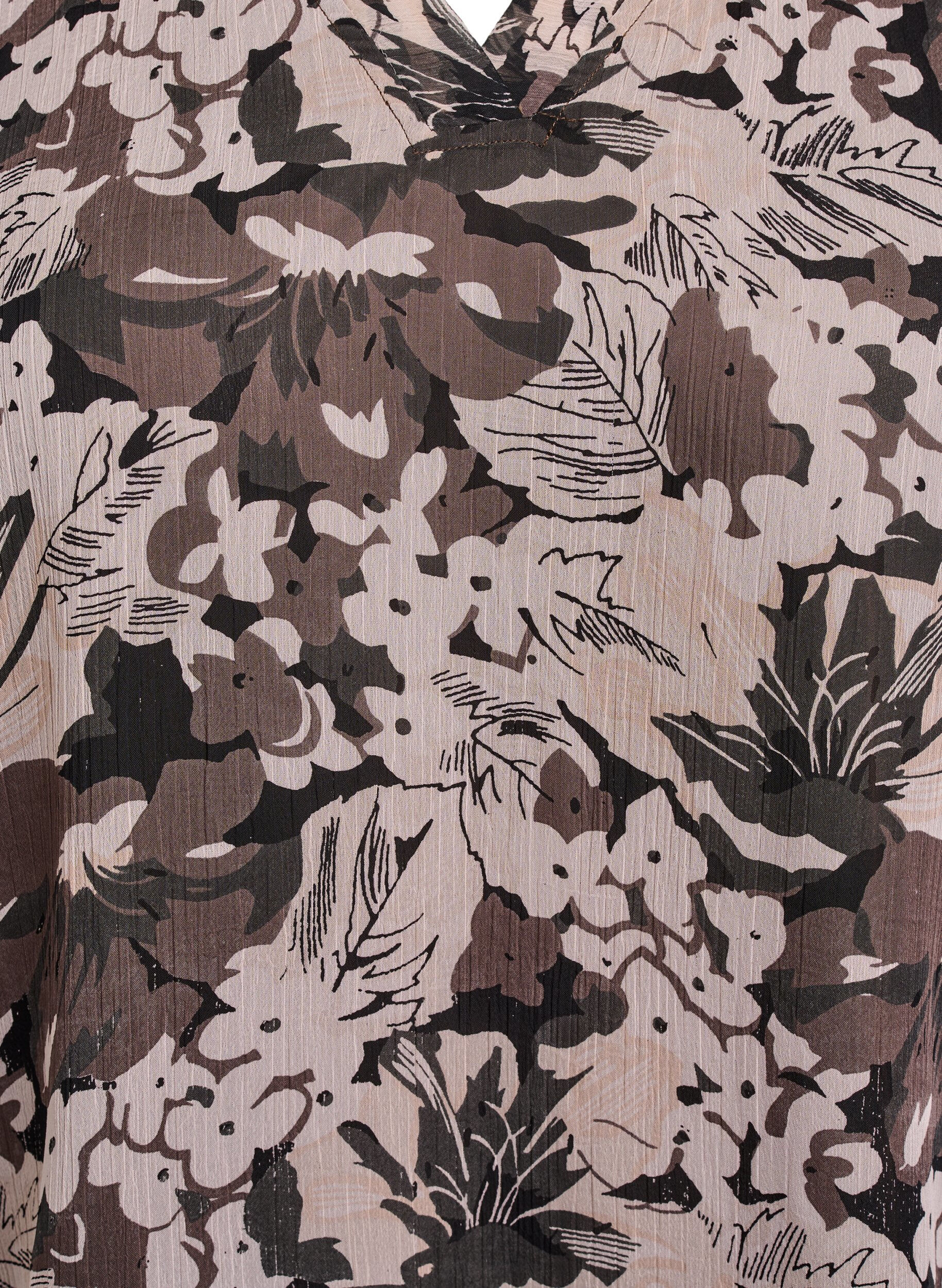 ZizziBlouse met bloemenprint, Zwart, Packshot image number 2
