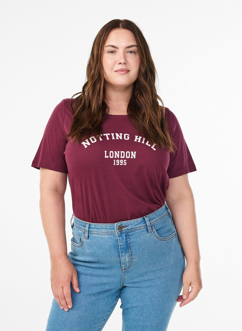 T-shirt imprim&eacute;, Bordeaux, Model image number 0